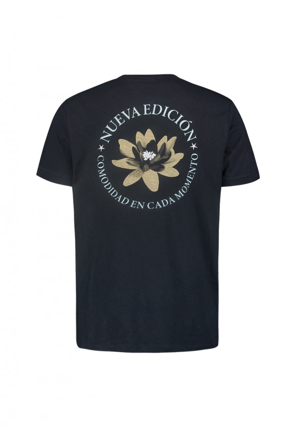 Τ-SHIRT WITH LOTUS FLOWER DESIGN ΑΠΟ ΒΑΜΒΑΚΕΡΗ ΦΛΑΜΑ