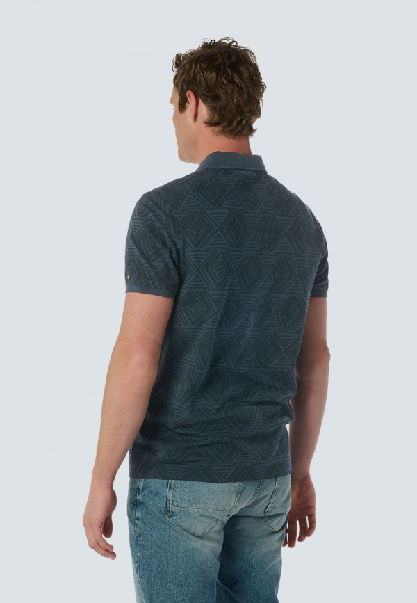 POLO PIQUE ALLOVER PRINTED STRETCH