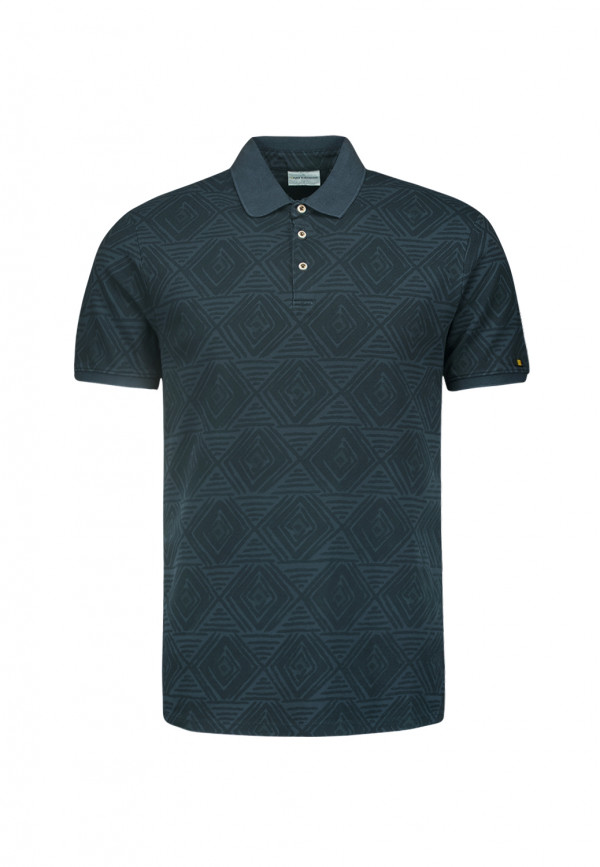POLO PIQUE ALLOVER PRINTED STRETCH