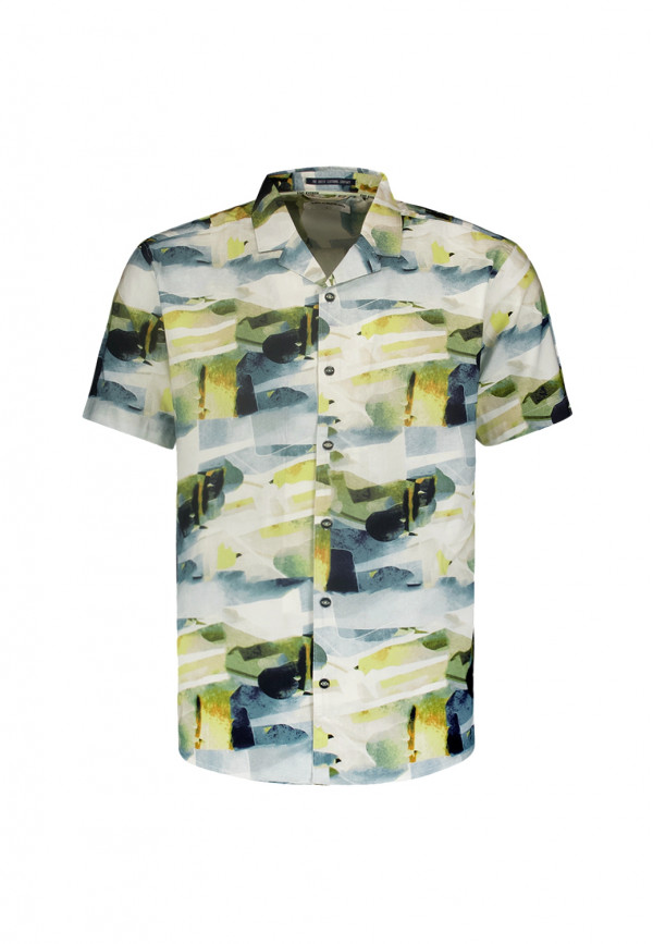 ΚΟΝΤΟΜΑΝΙΚΟ ΠΟΥΚΑΜΙΣΟ RESORT COLLAR ARTISTIC PRINT