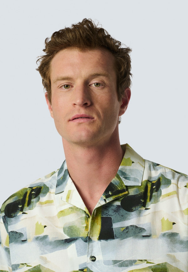 ΚΟΝΤΟΜΑΝΙΚΟ ΠΟΥΚΑΜΙΣΟ RESORT COLLAR ARTISTIC PRINT