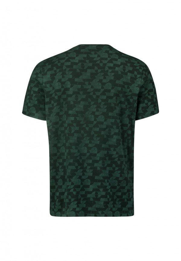 T-SHIRT CREWNECK ALLOVER PRINTED GARMENT DYED