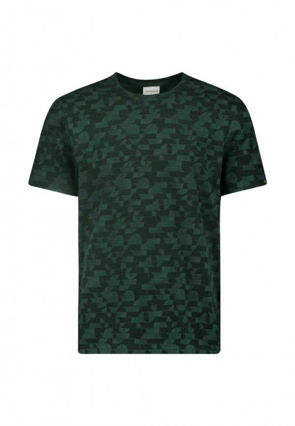 T-SHIRT CREWNECK ALLOVER PRINTED GARMENT DYED