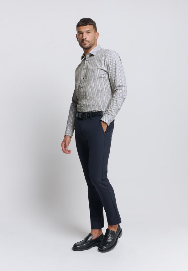 ΜΑΚΡΥΜΑΝΙΚΟ ΠΟΥΚΑΜΙΣΟ STRETCH ALLOVER PRINTED
