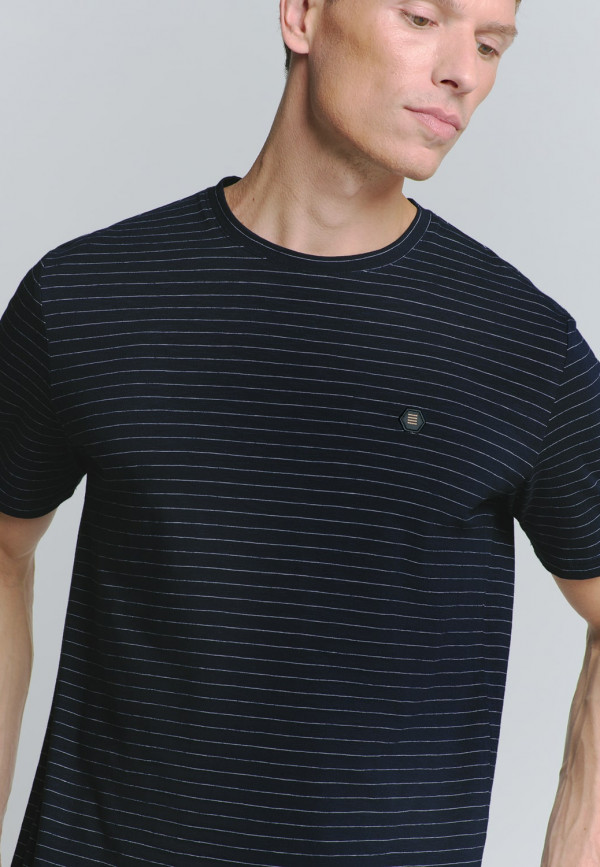 T-SHIRT CREWNECK SMALL MARINE STRIPE