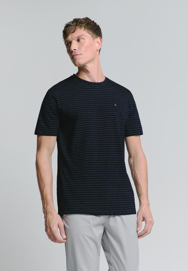 T-SHIRT CREWNECK SMALL MARINE STRIPE