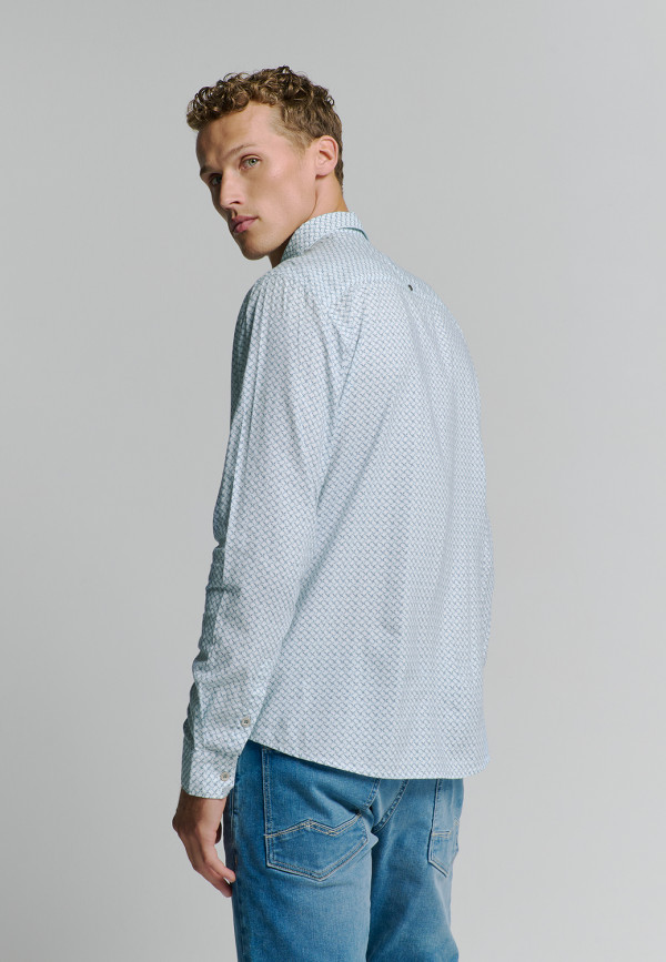 ΜΑΚΡΥΜΑΝΙΚΟ ΠΟΥΚΑΜΙΣΟ ALL OVER PRINTED BREATHABLE