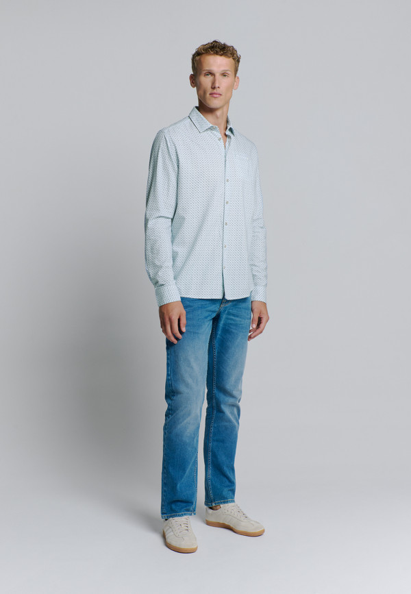 ΜΑΚΡΥΜΑΝΙΚΟ ΠΟΥΚΑΜΙΣΟ ALL OVER PRINTED BREATHABLE