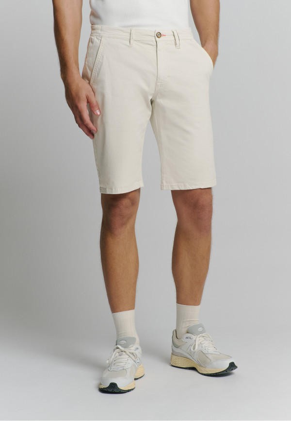 ΒΕΡΜΟΥΔΑ CHINO GARMENT DYED TWILL STRETCH ELASTIC WAISTBAND