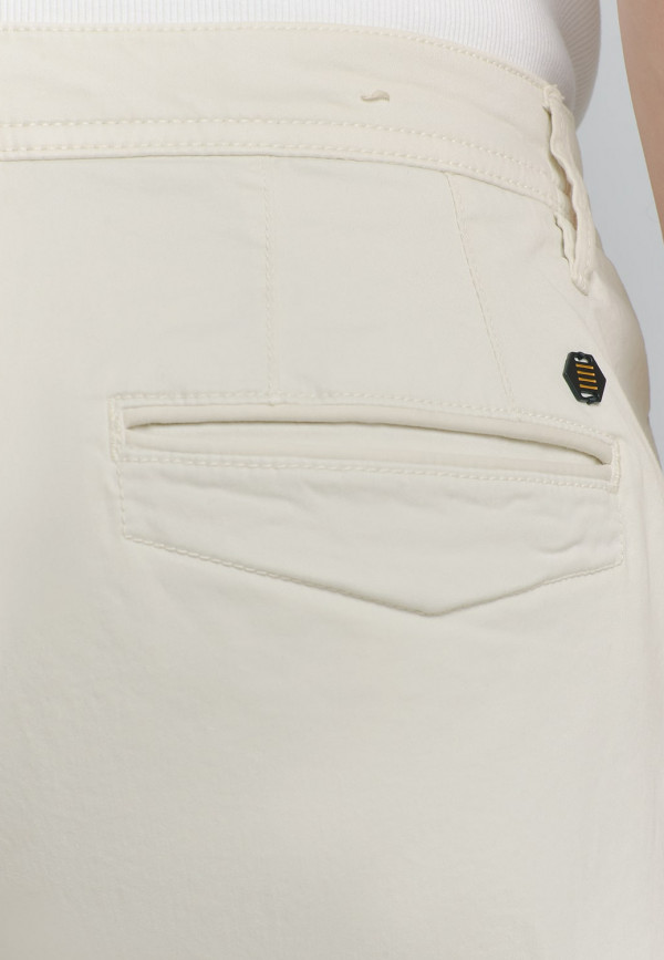 ΒΕΡΜΟΥΔΑ CHINO GARMENT DYED TWILL STRETCH ELASTIC WAISTBAND