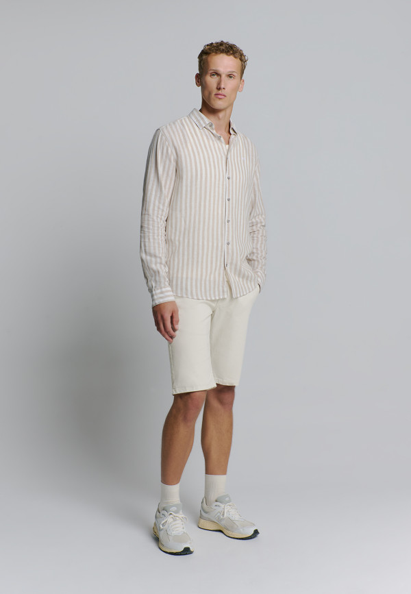 ΒΕΡΜΟΥΔΑ CHINO GARMENT DYED TWILL STRETCH ELASTIC WAISTBAND