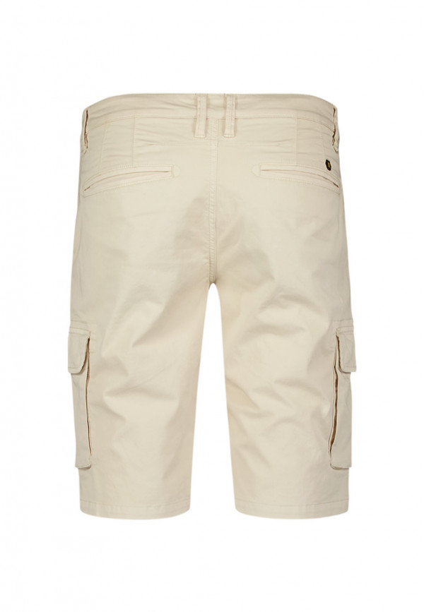 ΒΕΡΜΟΥΔΑ CARGO GARMENT DYED STRETCH STONE WASHED ΕLASTIC WAISTBAND