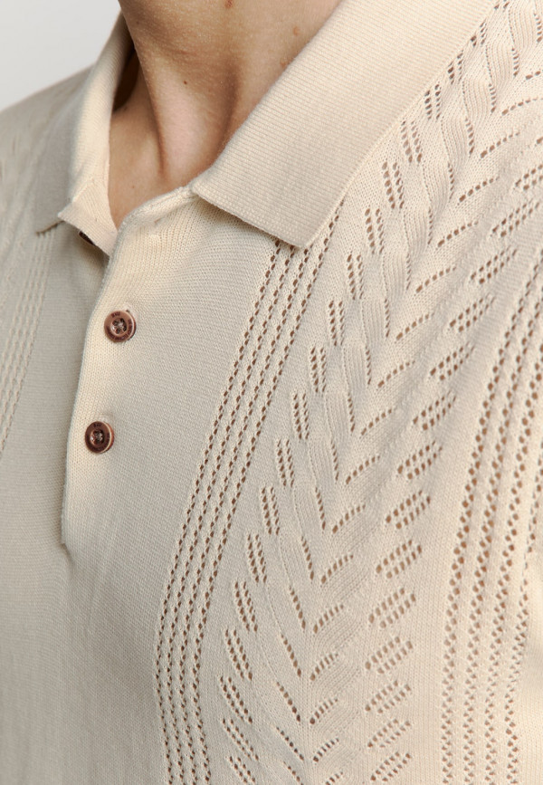 KONTOMANIKO ΠΛΕΚΤΟ POLO SOLID PLACED JACQUARD