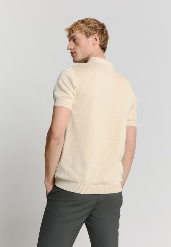 KONTOMANIKO ΠΛΕΚΤΟ POLO SOLID PLACED JACQUARD