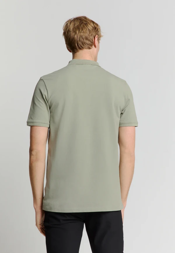 POLO ZIP PIQUE GARMENT DYED