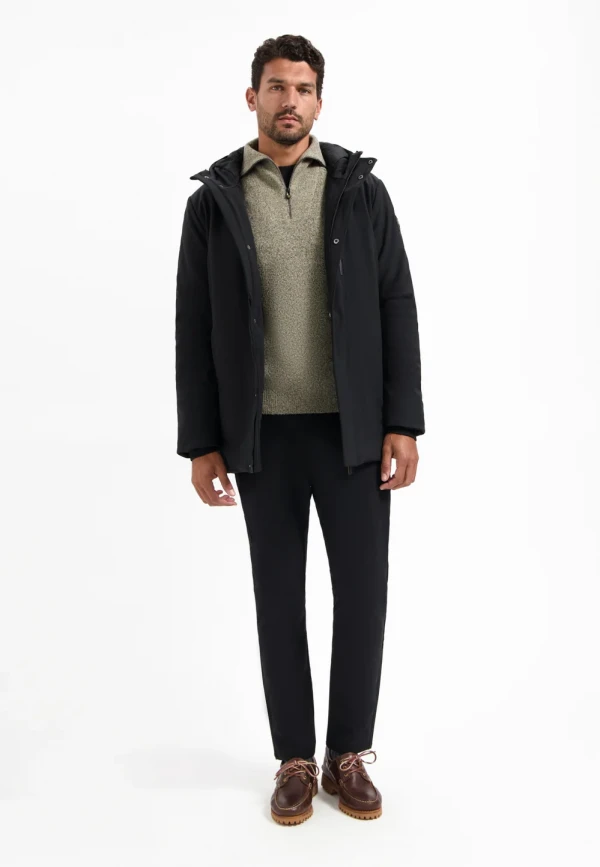 ΠΛΕΚΤΟ WING COLLAR HALF ZIP SOFT WOOLBLEND