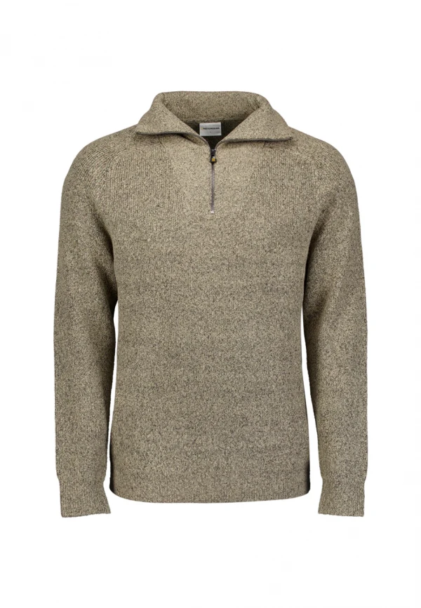 ΠΛΕΚΤΟ WING COLLAR HALF ZIP SOFT WOOLBLEND