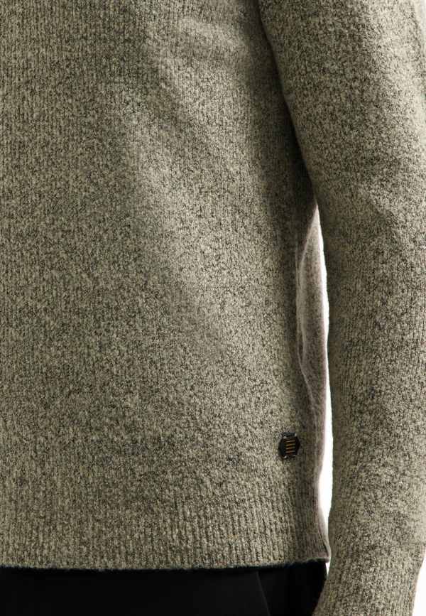 ΠΛΕΚΤΟ WING COLLAR HALF ZIP SOFT WOOLBLEND