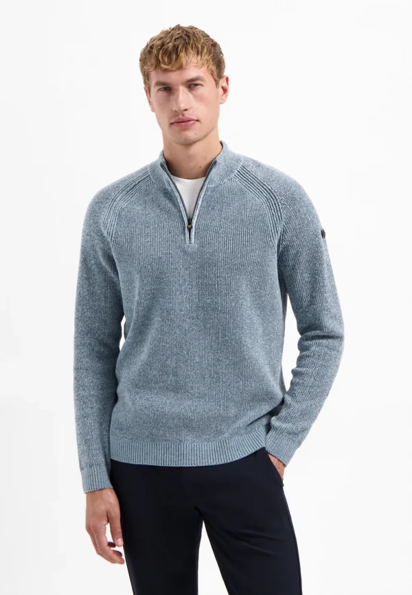 ΠΛΕΚΤΟ HALF-ZIP MELANGE CHENILLE