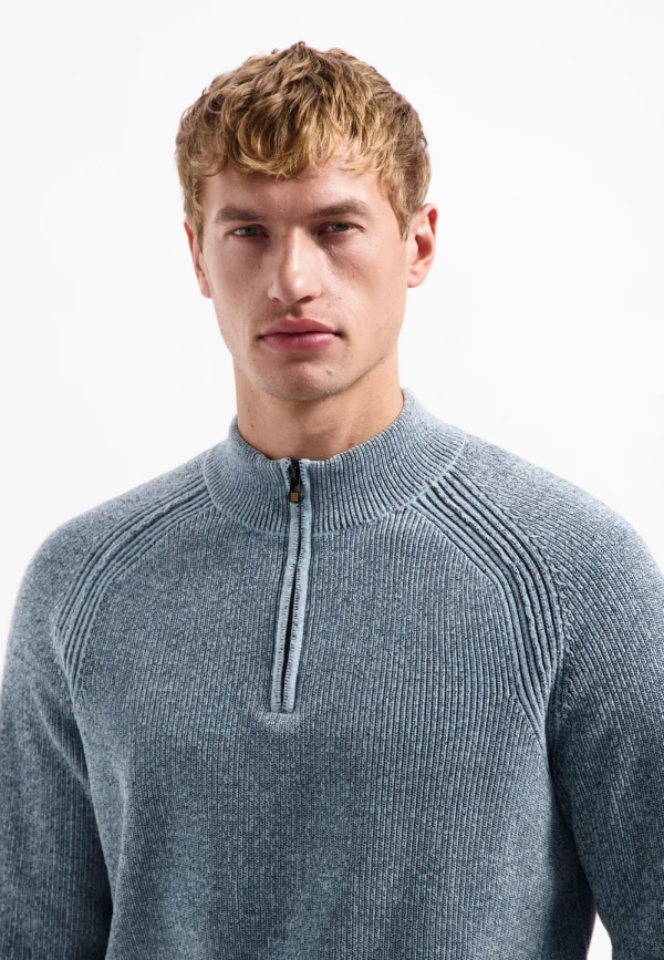 ΠΛΕΚΤΟ HALF-ZIP MELANGE CHENILLE