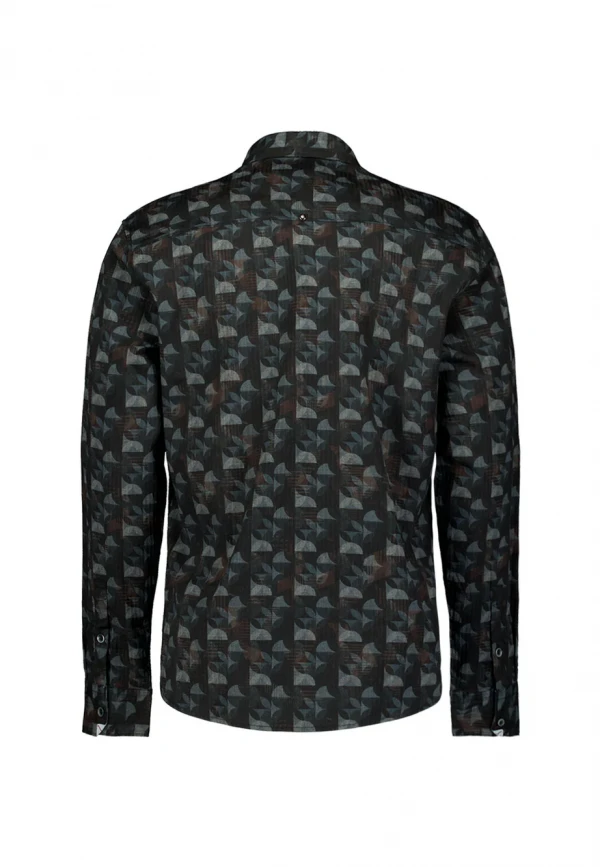 ΜΑΚΡΥΜΑΝΙΚΟ ΠΟΥΚΑΜΙΣΟ ALL OVER PRINTED STRUXTURE STRIPE