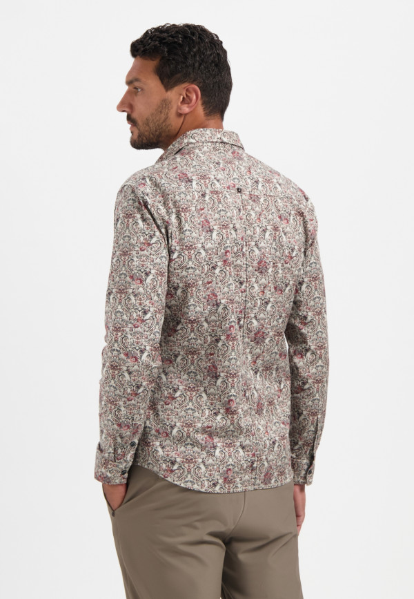 ΜΑΚΡΥΜΑΝΙΚΟ ΠΟΥΚΑΜΙΣΟ STRETCH ALL OVER PRINTED