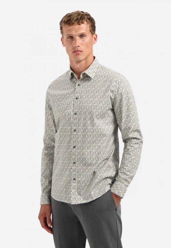 ΜΑΚΡΥΜΑΝΙΚΟ ΠΟΥΚΑΜΙΣΟ STRETCH ALL OVER PRINTED