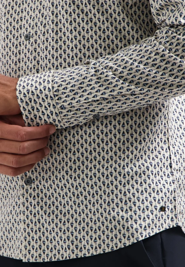 ΜΑΚΡΥΜΑΝΙΚΟ ΠΟΥΚΑΜΙΣΟ STRETCH ALL OVER PRINTED