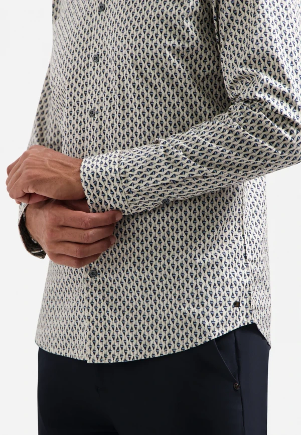 ΜΑΚΡΥΜΑΝΙΚΟ ΠΟΥΚΑΜΙΣΟ STRETCH ALL OVER PRINTED