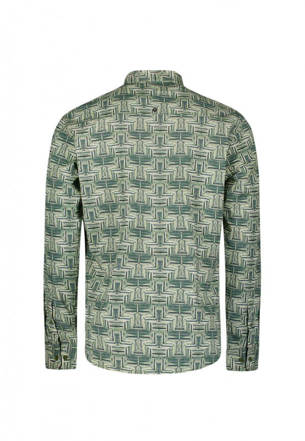 ΜΑΚΡΥΜΑΝΙΚΟ ΠΟΥΚΑΜΙΣΟ STRETCH ALL OVER PRINTED