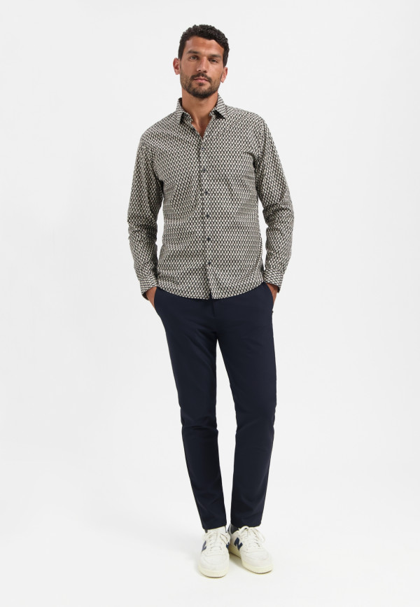 ΜΑΚΡΥΜΑΝΙΚΟ ΠΟΥΚΑΜΙΣΟ STRETCH ALL OVER PRINTED