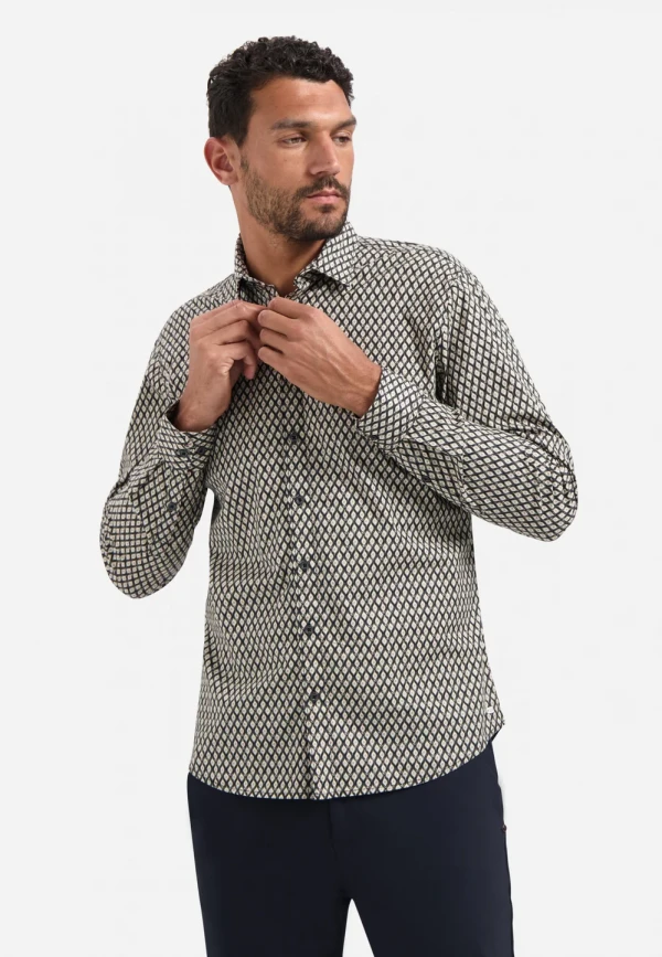 ΜΑΚΡΥΜΑΝΙΚΟ ΠΟΥΚΑΜΙΣΟ STRETCH ALL OVER PRINTED