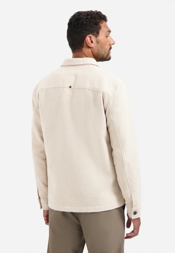 BOUCLE OVERSHIRT FULL BUTTON STRETCH