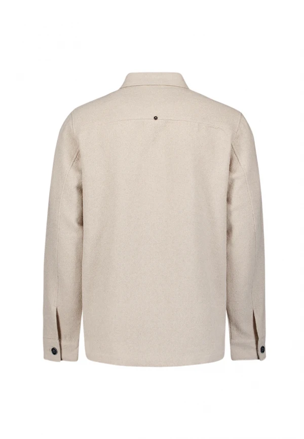 BOUCLE OVERSHIRT FULL BUTTON STRETCH