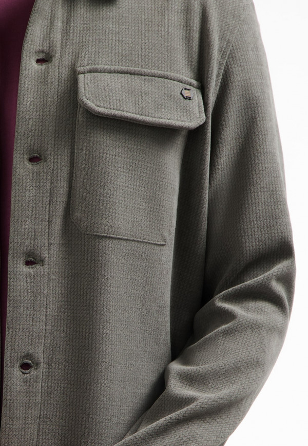 BUTTONED OVERSHIRT SWEAT