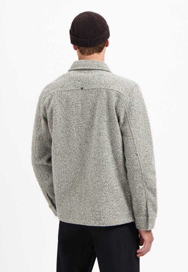 ZIPPED OVERSHIRT WOOL LOOK