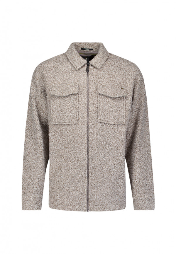 ZIPPED OVERSHIRT WOOL LOOK