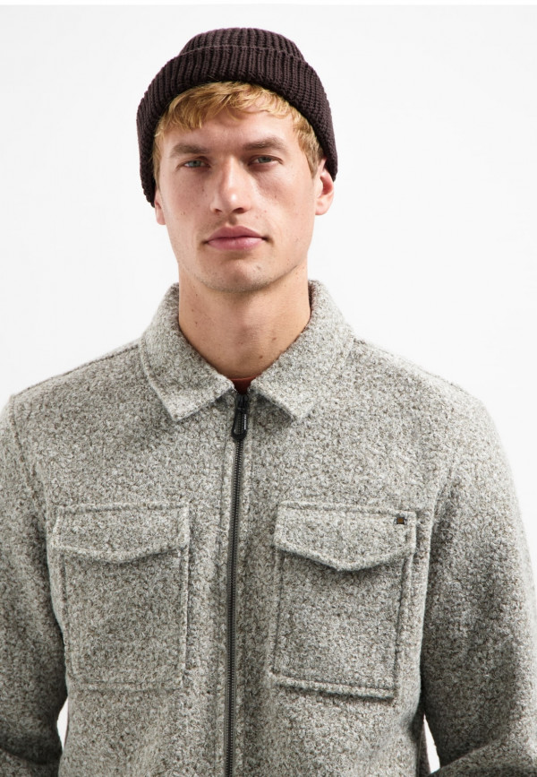 ZIPPED OVERSHIRT WOOL LOOK