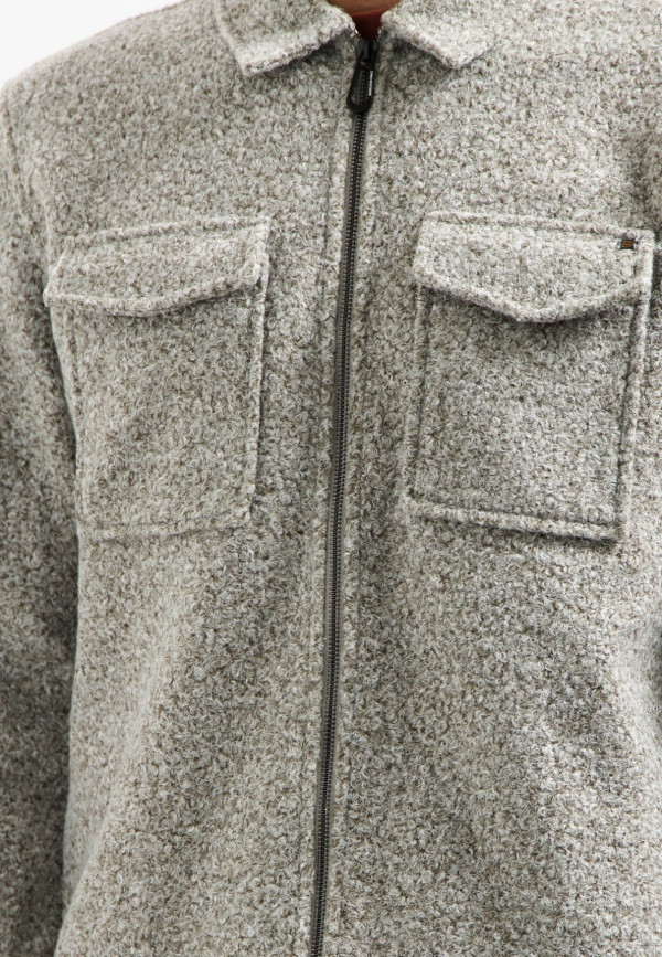ZIPPED OVERSHIRT WOOL LOOK