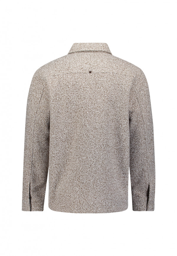 ZIPPED OVERSHIRT WOOL LOOK