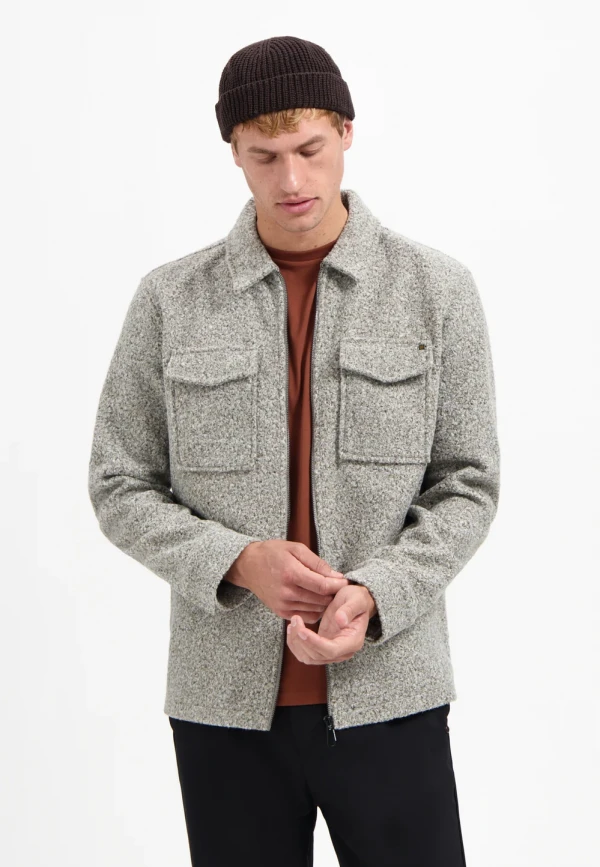 ZIPPED OVERSHIRT WOOL LOOK