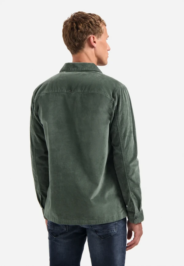 BUTTONED VELVET OVERSHIRT