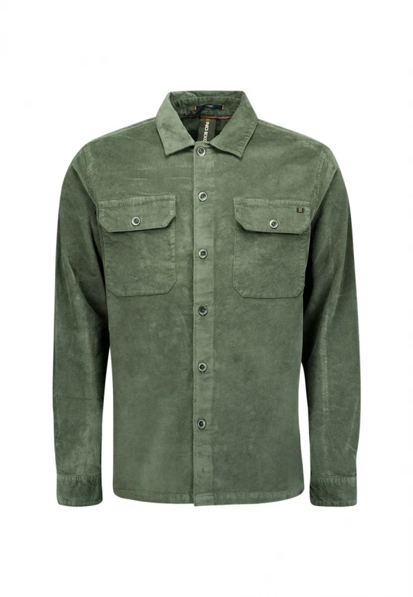 BUTTONED VELVET OVERSHIRT