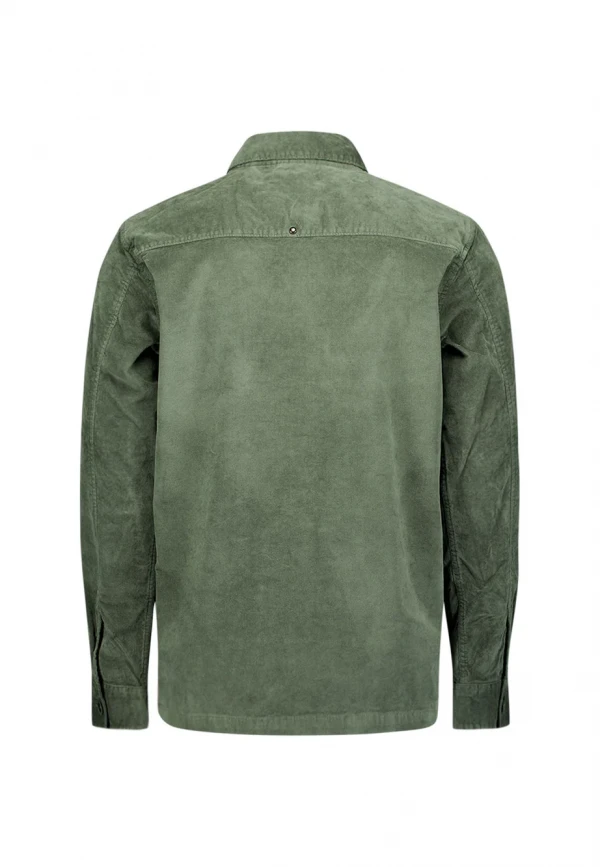 BUTTONED VELVET OVERSHIRT