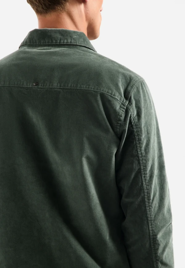 BUTTONED VELVET OVERSHIRT