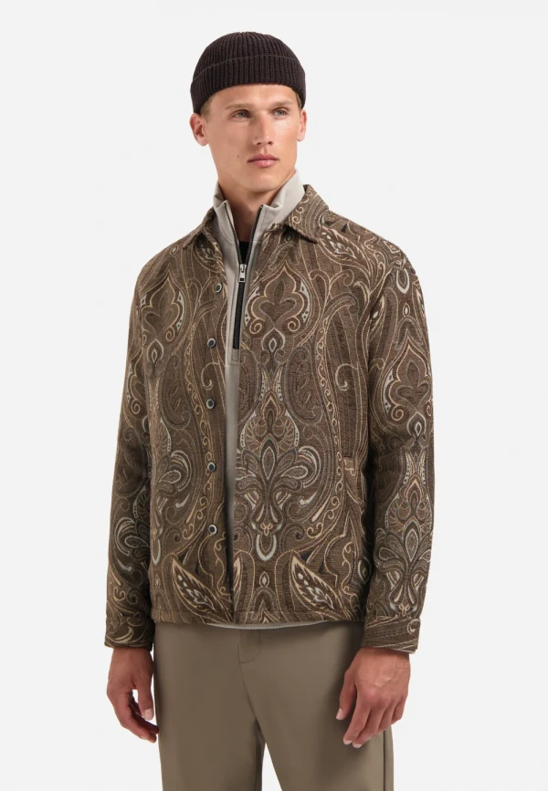 BUTTONED OVERSHIRT FANCY JACQUARD