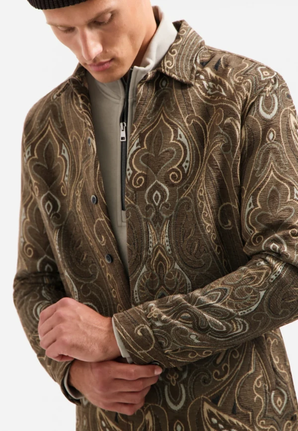 BUTTONED OVERSHIRT FANCY JACQUARD