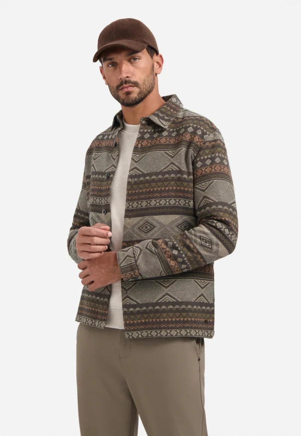 JACQUARD OVERSHIRT ETHNIC PATTERNED