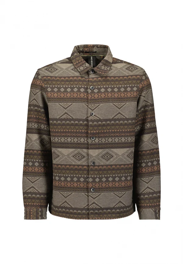 JACQUARD OVERSHIRT ETHNIC PATTERNED