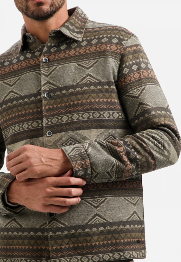 JACQUARD OVERSHIRT ETHNIC PATTERNED